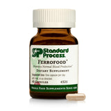 Standard Process Ferrofood, bouteille de capsules, soutien potentiel à la production sanguine.