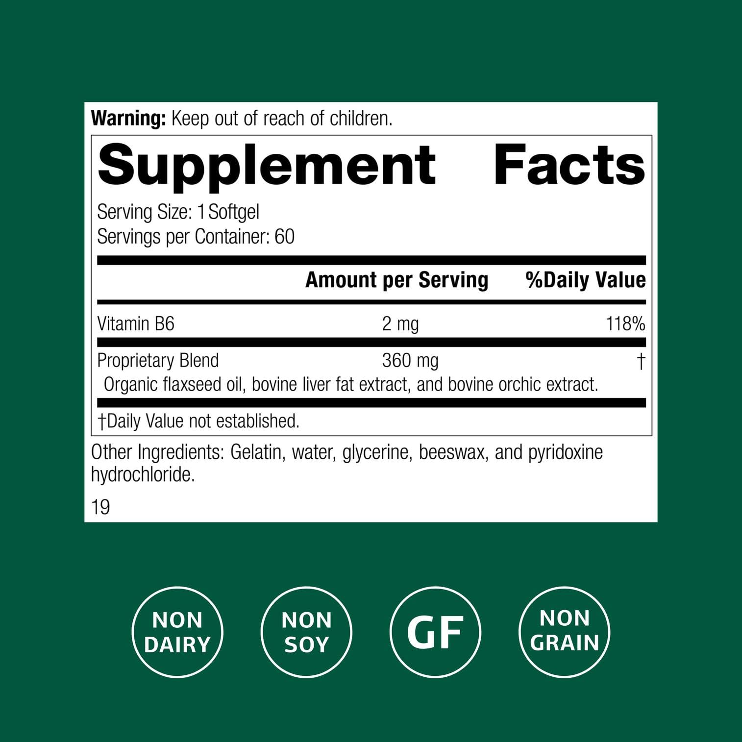 Standard Process Flax Oil Plus – gélules molles, oméga-3 végétal pour peau et cheveux.