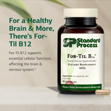 Standard Process For-Til B12 : étiquette lisible, informations claires sur les ingrédients.