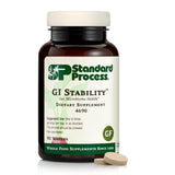Standard Process GI Stability: boîte et étiquette indiquant soutien prébiotique potentiel.