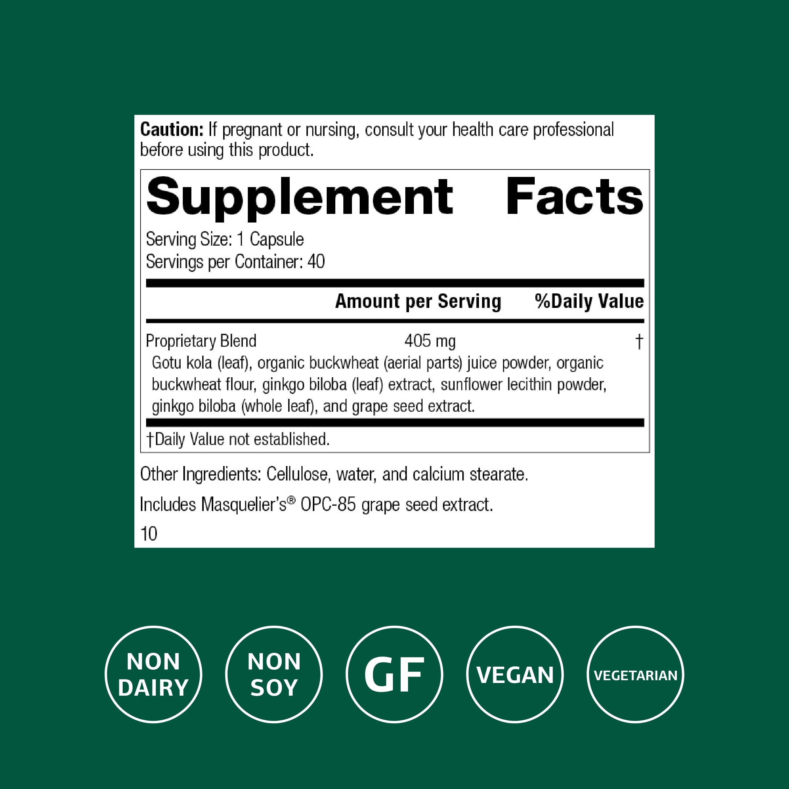 Standard Process Ginkgo Synergy : gélules visibles, apport quotidien potentiel pour la mémoire et la concentration