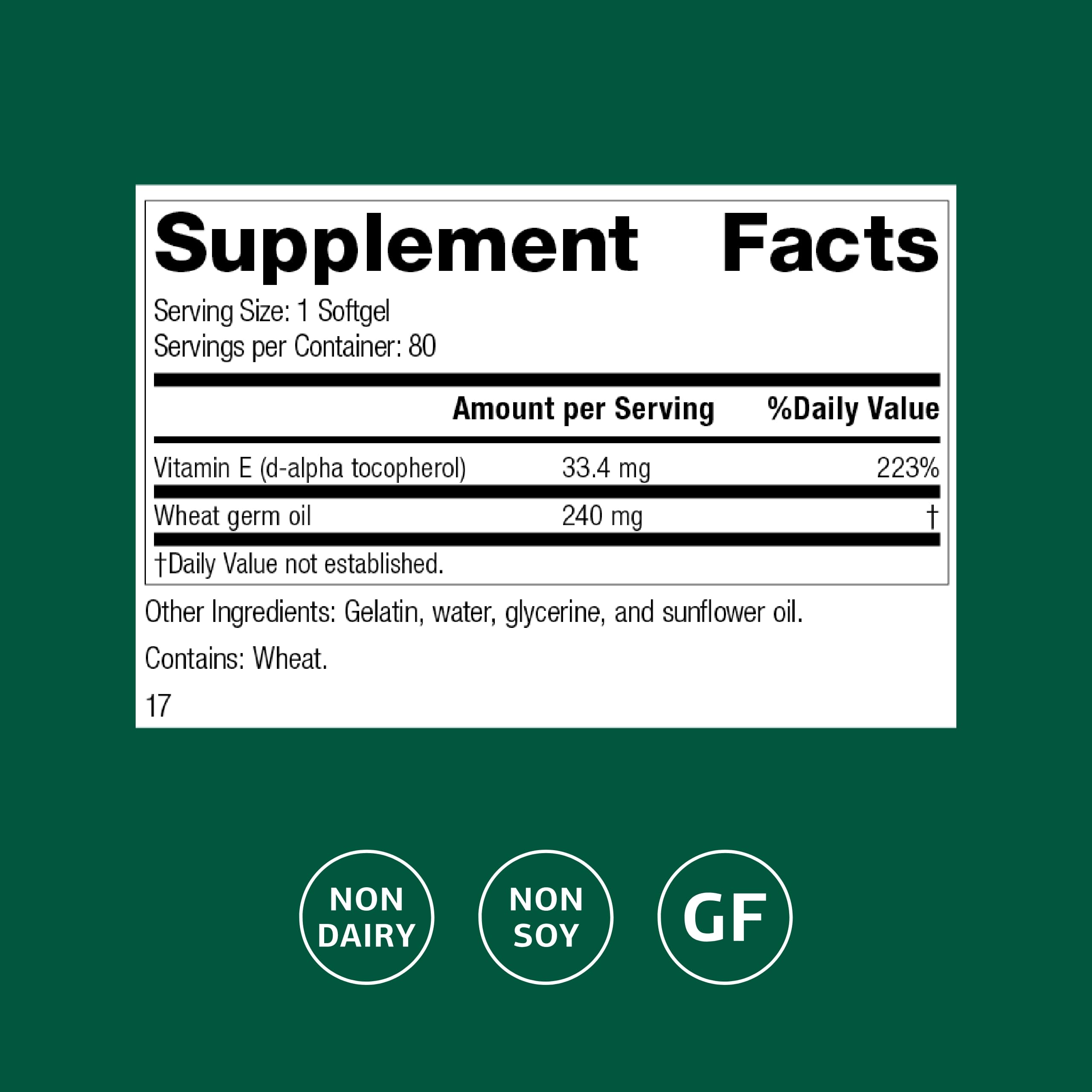Standard Process huile-germe-ble-gelules-80: format pratique et vitamine E naturelle.
