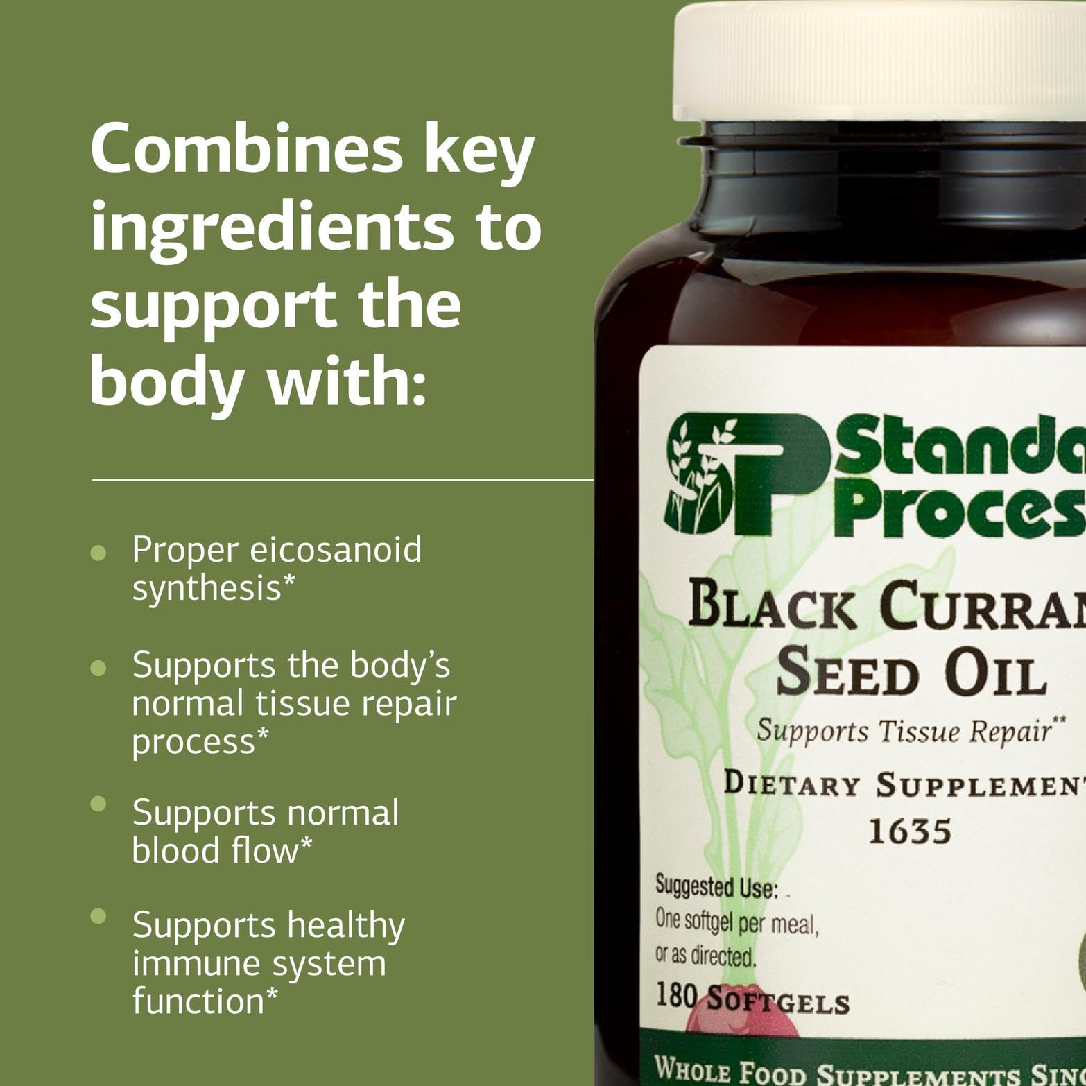 Standard Process Huile de graines de cassis – logo sans gluten: conformité diététique