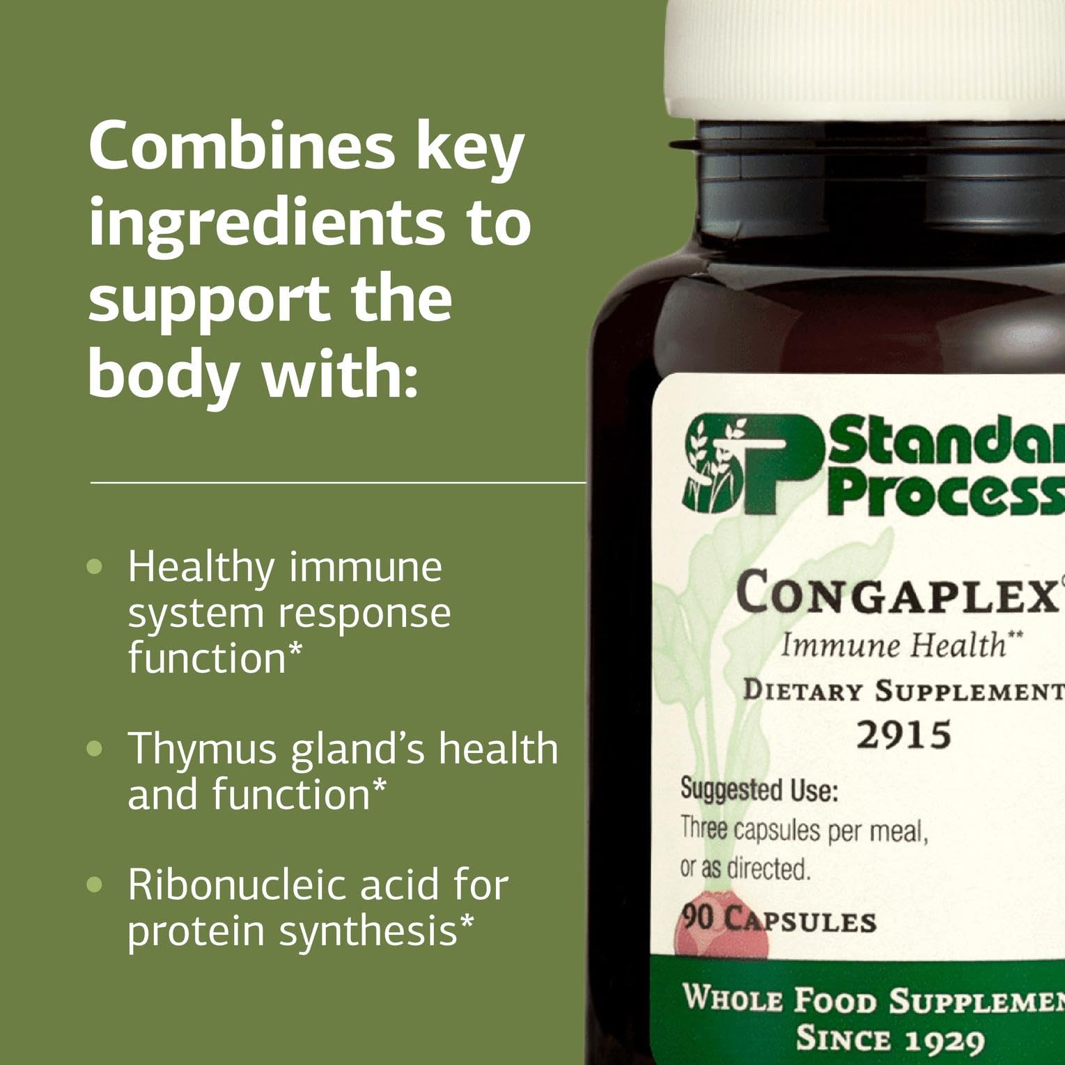 ARN et vitamines visibles, Congaplex Standard Process pour soutenir les processus cellulaires.