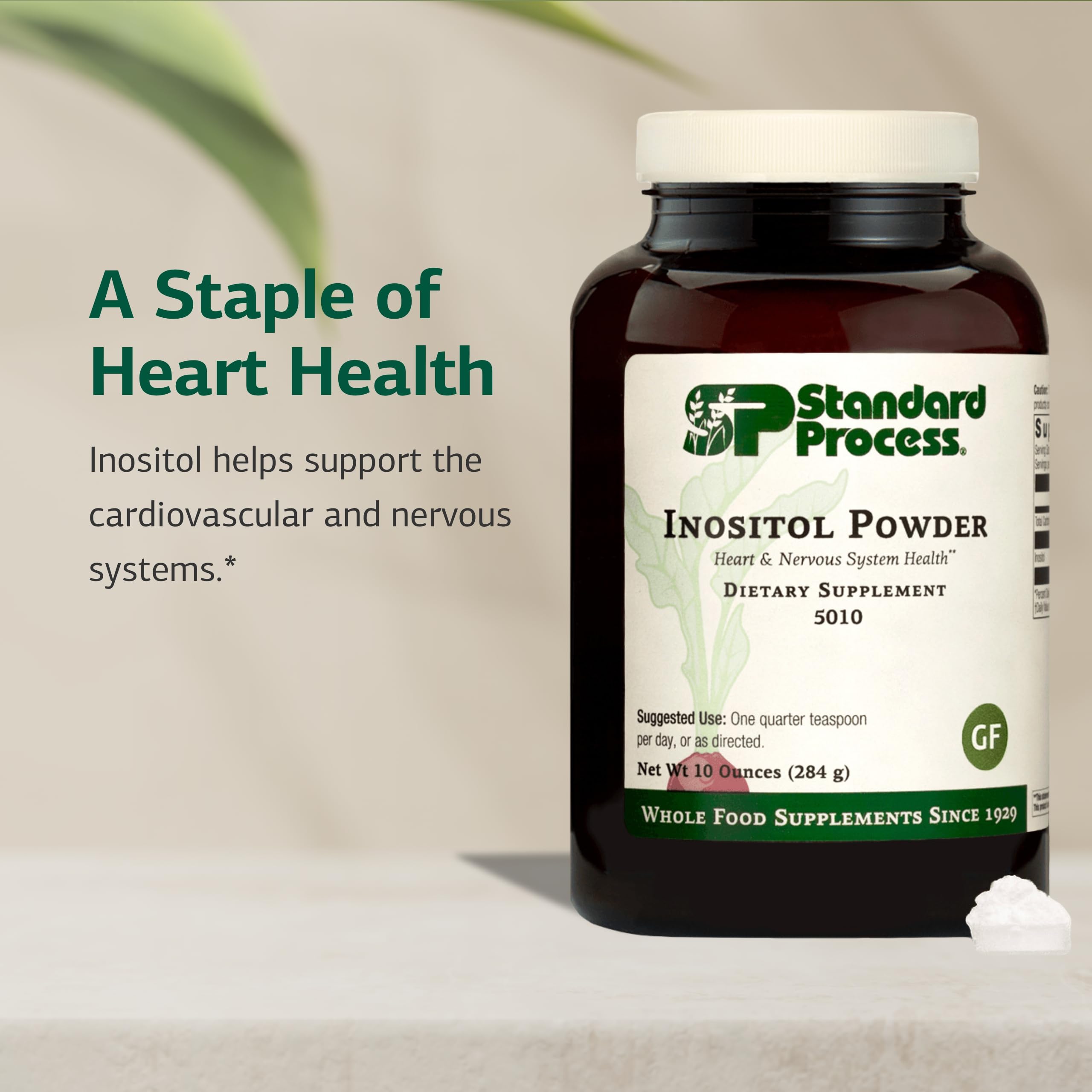 Texture fine de la poudre Inositol prête à être mélangée dans une boisson.