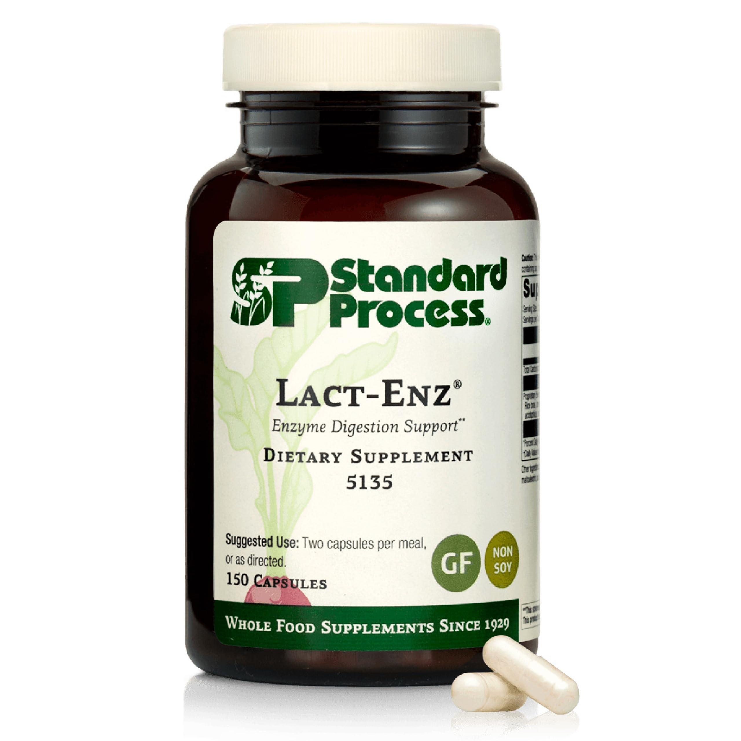 Standard Process Lact-ENZ, capsules digestives pour soutenir une digestion équilibrée