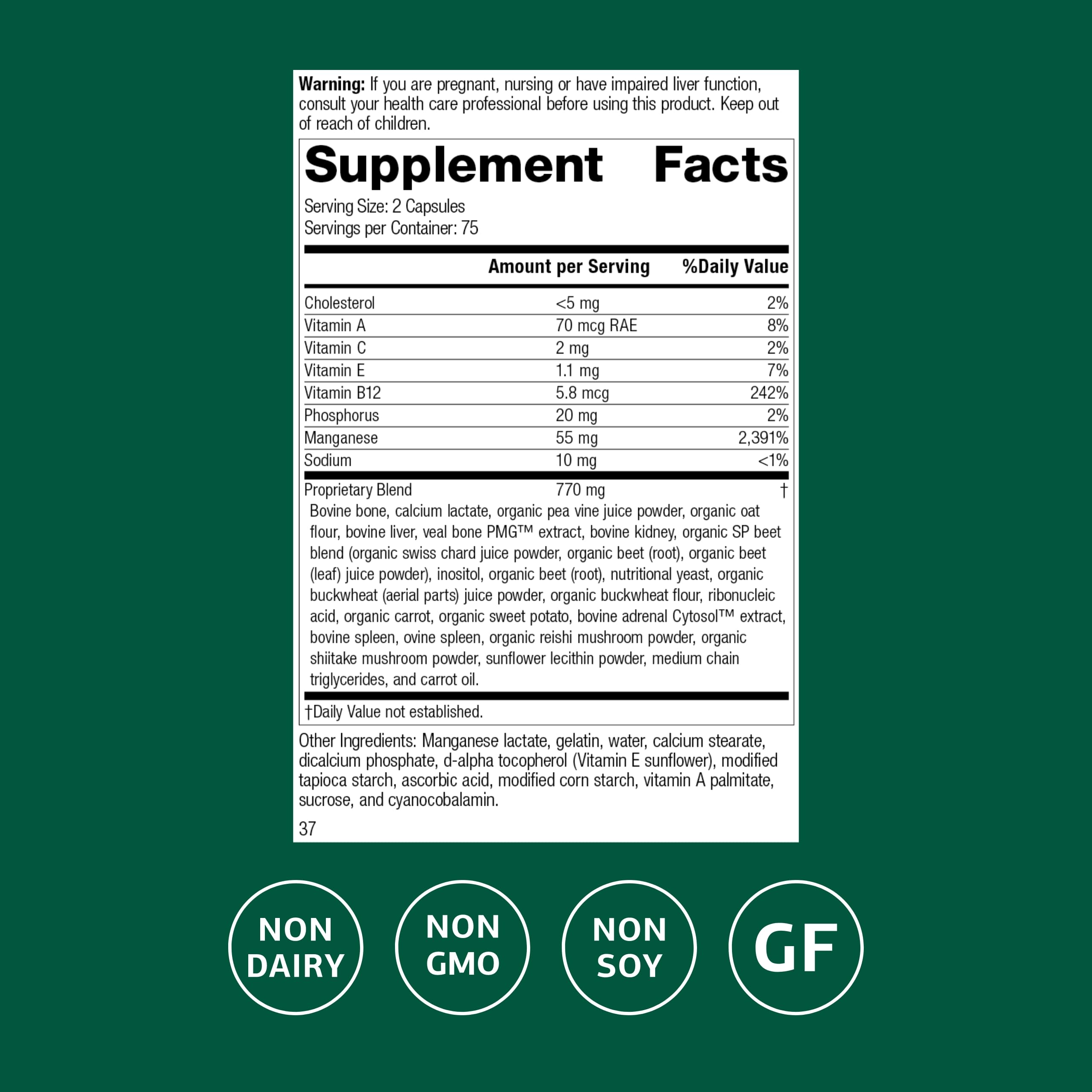 Gélules Standard Process Ligaplex I sur fond clair, support potentiel des tissus conjonctifs.