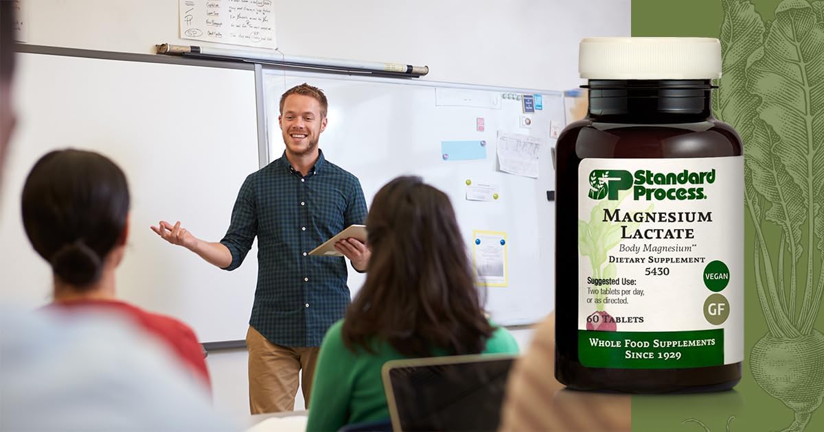 Standard Process Magnésium Lactate : dose quotidienne recommandée pour la relaxation musculaire.