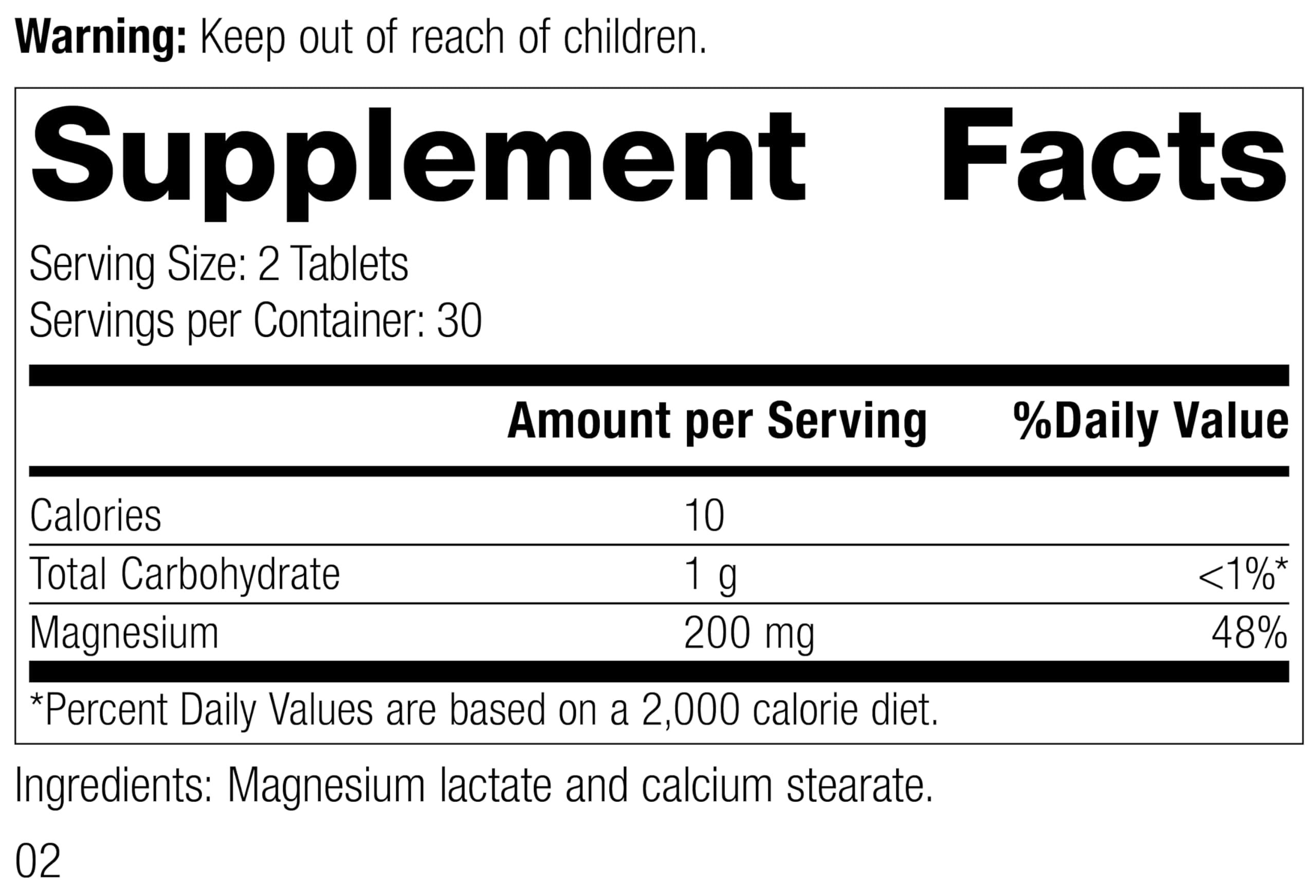 Standard Process Magnésium Lactate : tablettes faciles à prendre pour énergie générale.