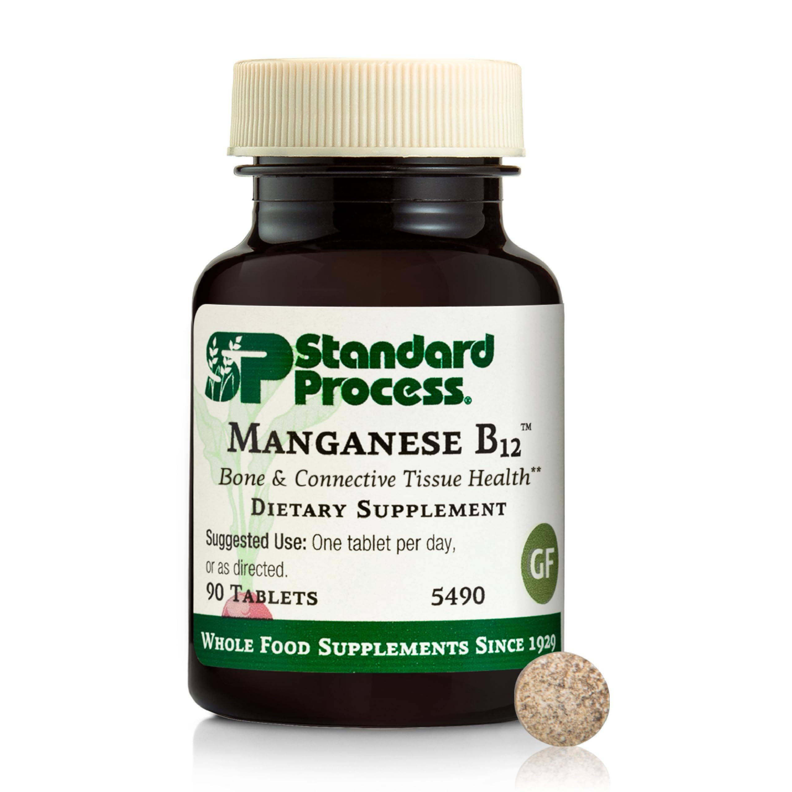 Standard Process Manganèse B12 — bouteille pratique pour une utilisation quotidienne.