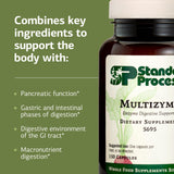Étiquette Multizyme sans gluten, sans produits laitiers et sans soja pour plus de flexibilité.