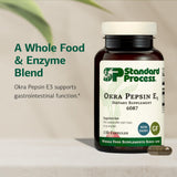Boîte Standard Process Okra Pepsin E3 prête à soutenir l’intestin et le transit.