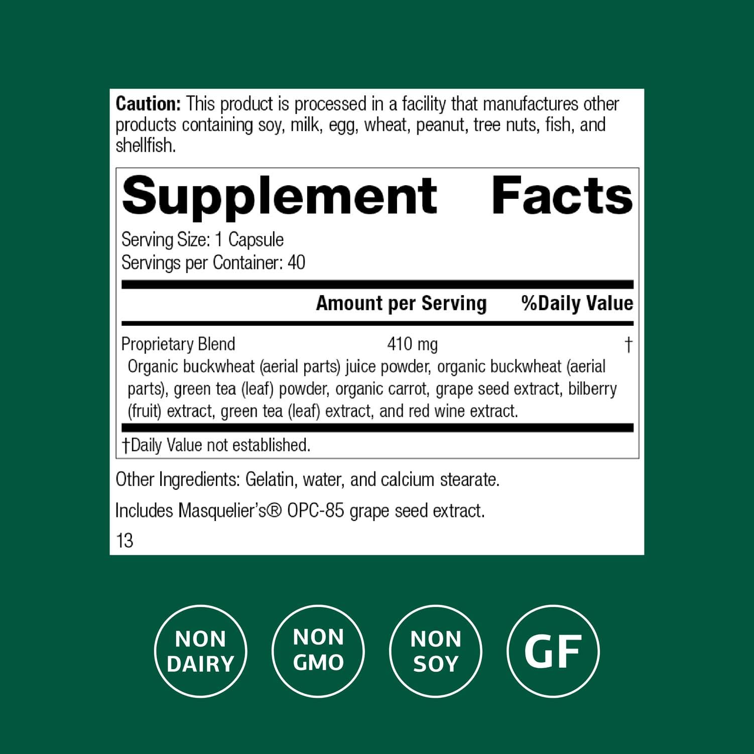 Standard Process OPC Synergy: capsules visibles, soutien à la fonction cellulaire.