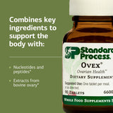 Standard Process Ovex: emballage sans gluten, sans lait et sans soja, adapté à divers régimes.