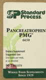 Standard Process Pancreatrophin PMG, emballage prêt à l’emploi, pratique pour routine quotidienne.