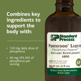 Standard Process Phosfood bouteille-60ml, format pratique pour l'usage quotidien.