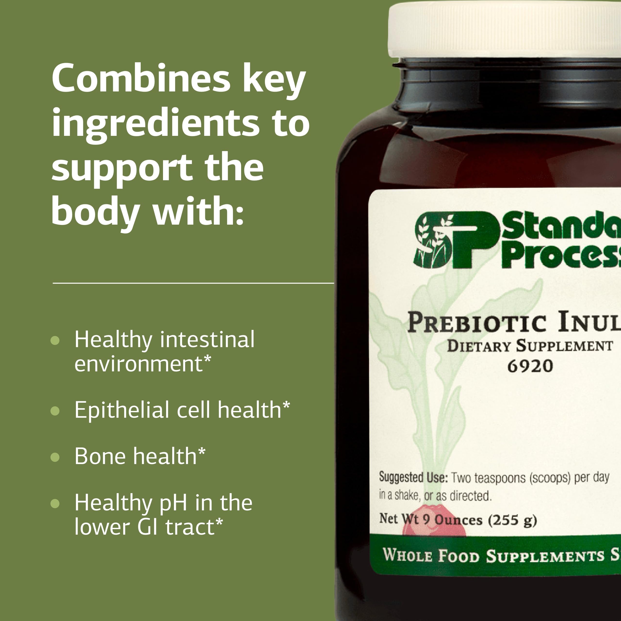 Standard Process Prebiotic Inulin – Étiquette sans gluten: convient à un régime.