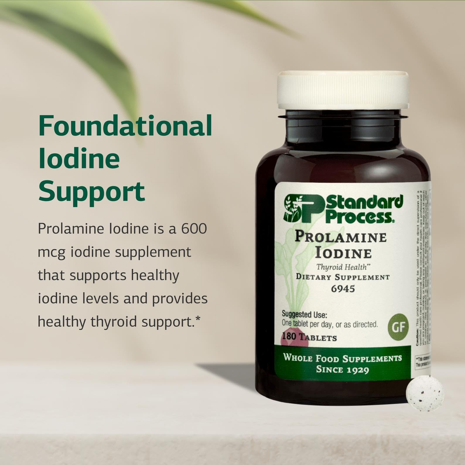 Standard Process Prolamine Iodine – comprimés visibles, format pratique pour prise quotidienne