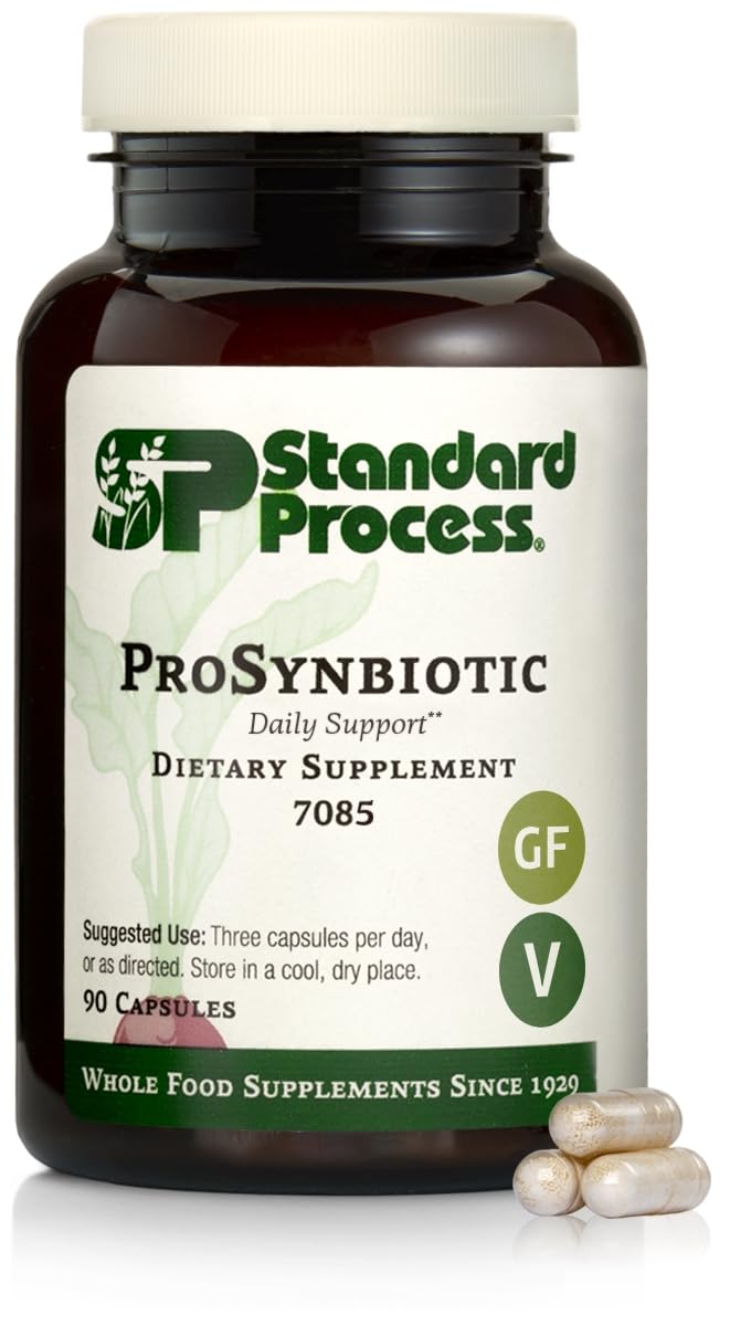 Standard Process ProSynbiotic : bouteille montrant le soutien intestinal.