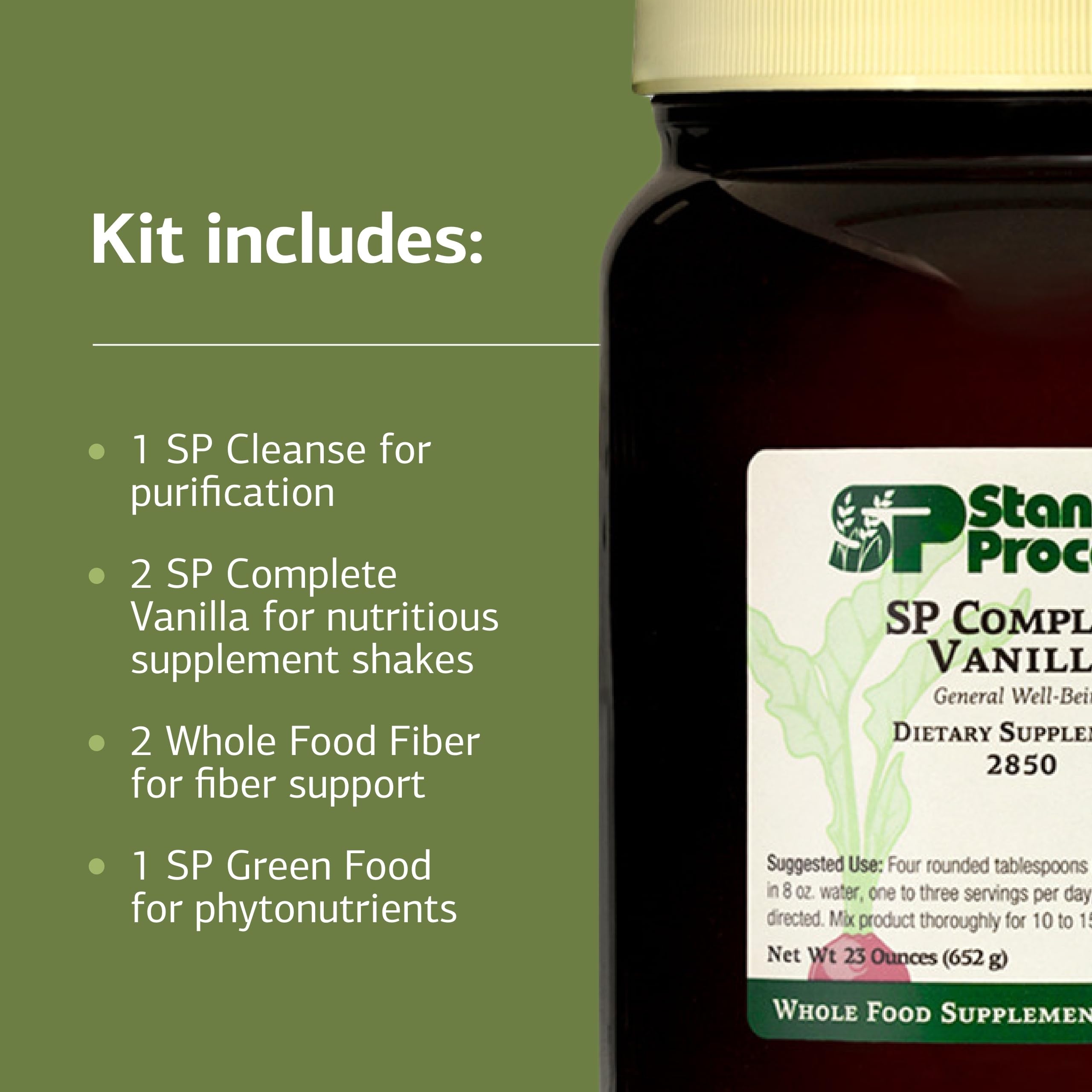 Standard Process Purification Kit Fibre Aliment Entier Emballage, emballage clair prêt à utiliser.