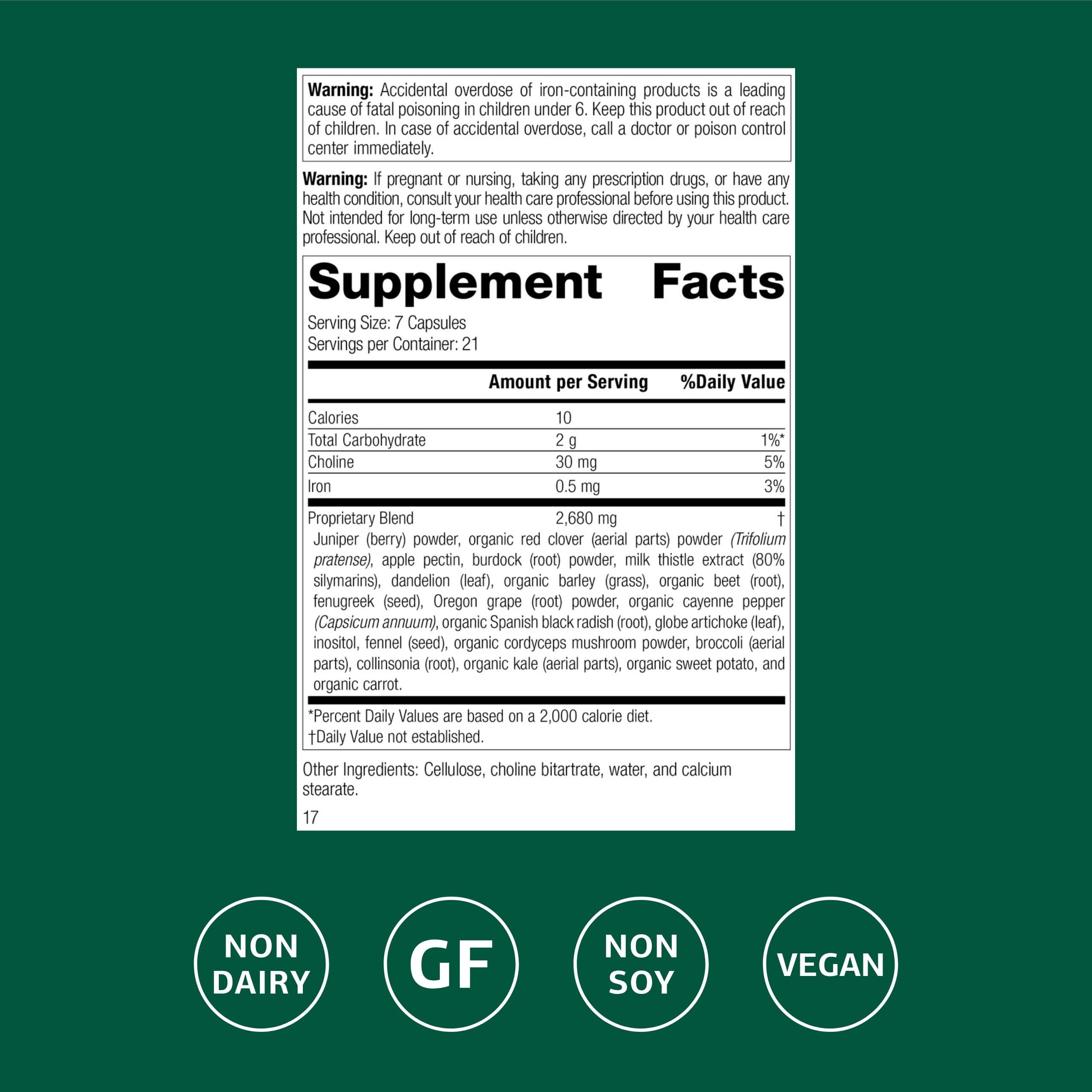 SP Cleanse – Étiquette visible et ingrédients, fibres utiles pour la digestion.