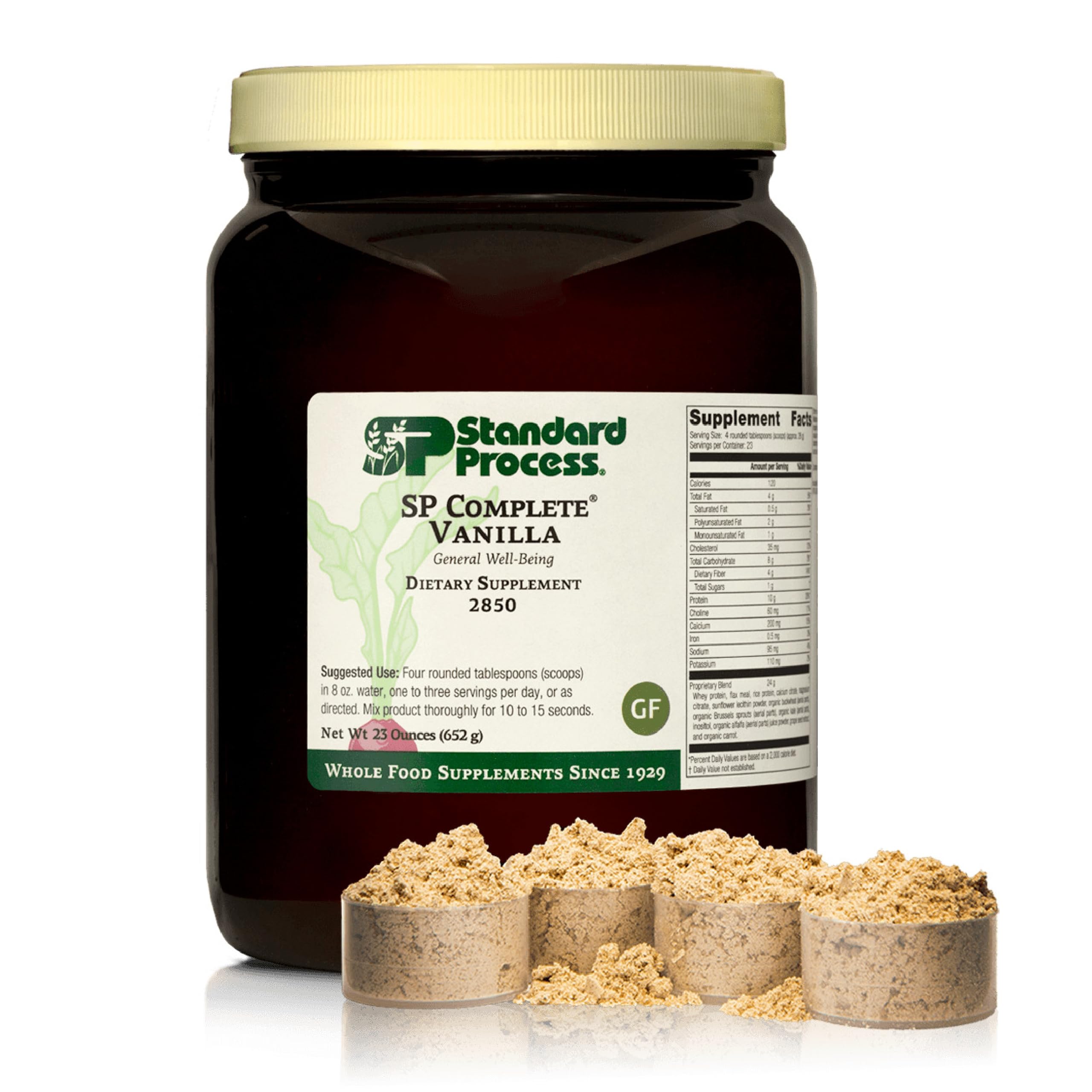 Standard Process SP Complete poudre vanille, nutrition riche en protéines.