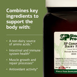 SP Complete sans lait, etiquette: ingredients cles et avantages potentiels.