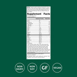 Étiquette SP Detox Balance montrant les informations nutritionnelles et le caractère végan.