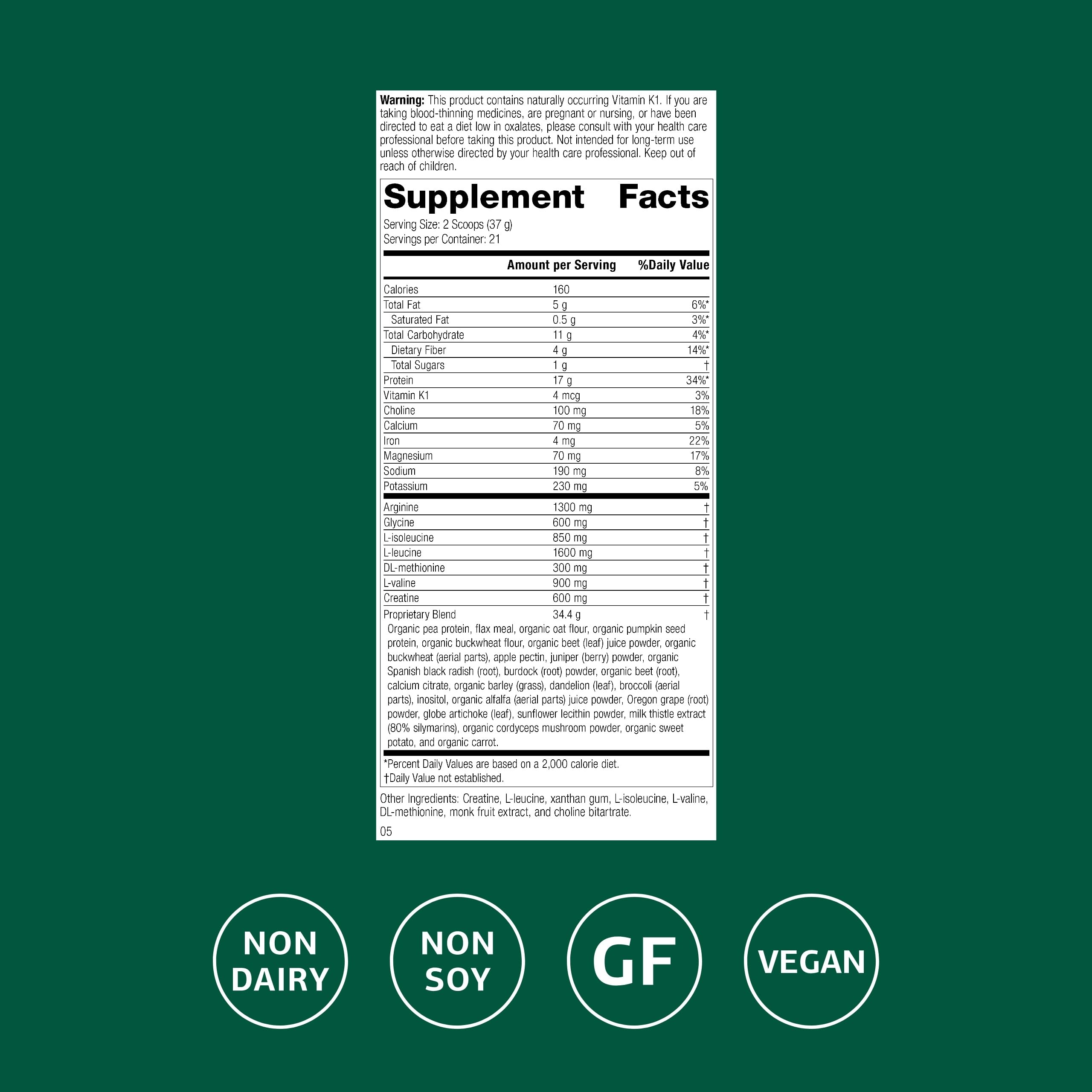 Poudre protéine SP Detox Balance par Standard Process à base de pois, idéale pour un shake nourrissant.