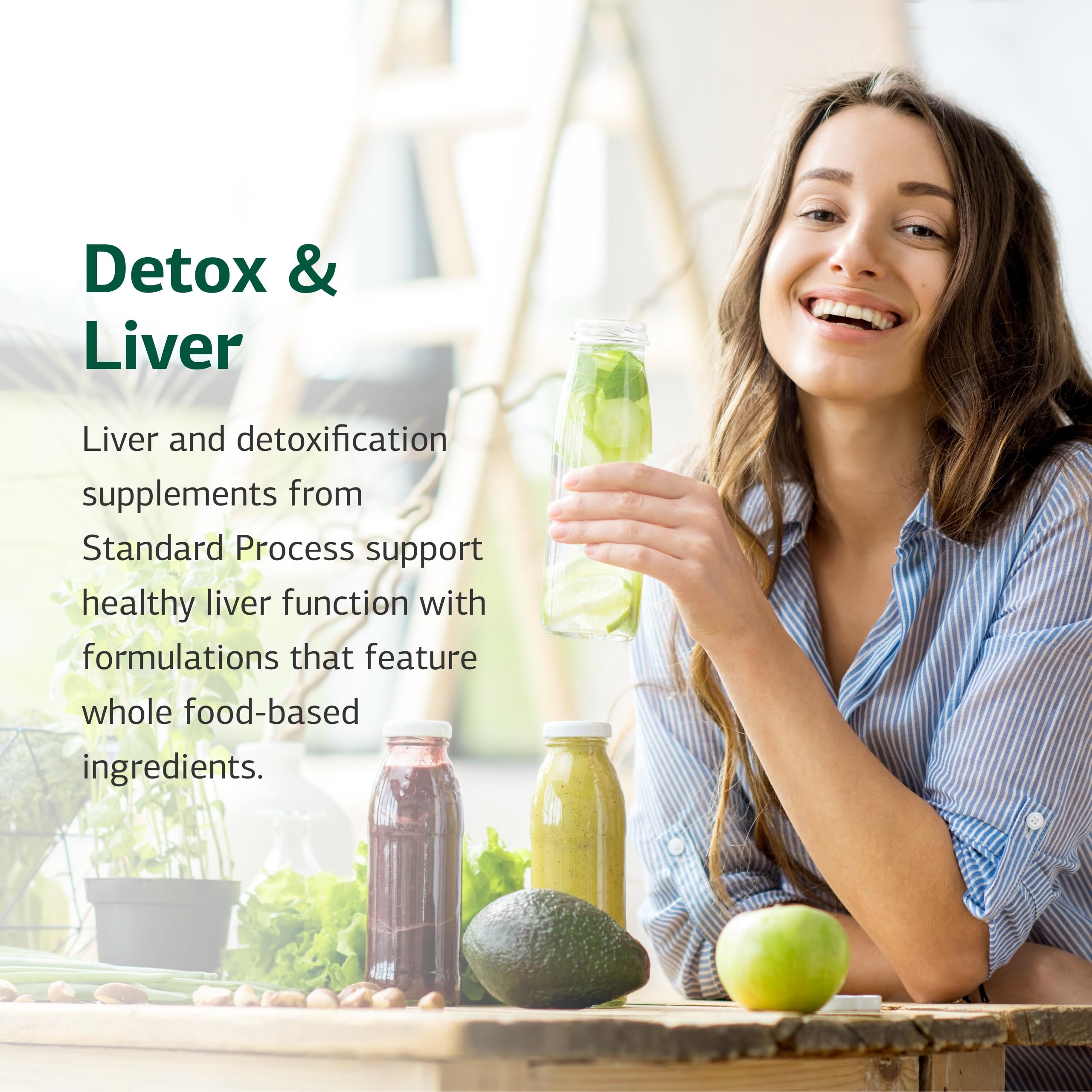 Formule vegan sans lait SP Detox Balance par Standard Process adaptée au régime sans produits animaux.
