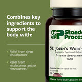 Boîte ouverte Standard Process St-John's Wort-IMT avec gélules visibles