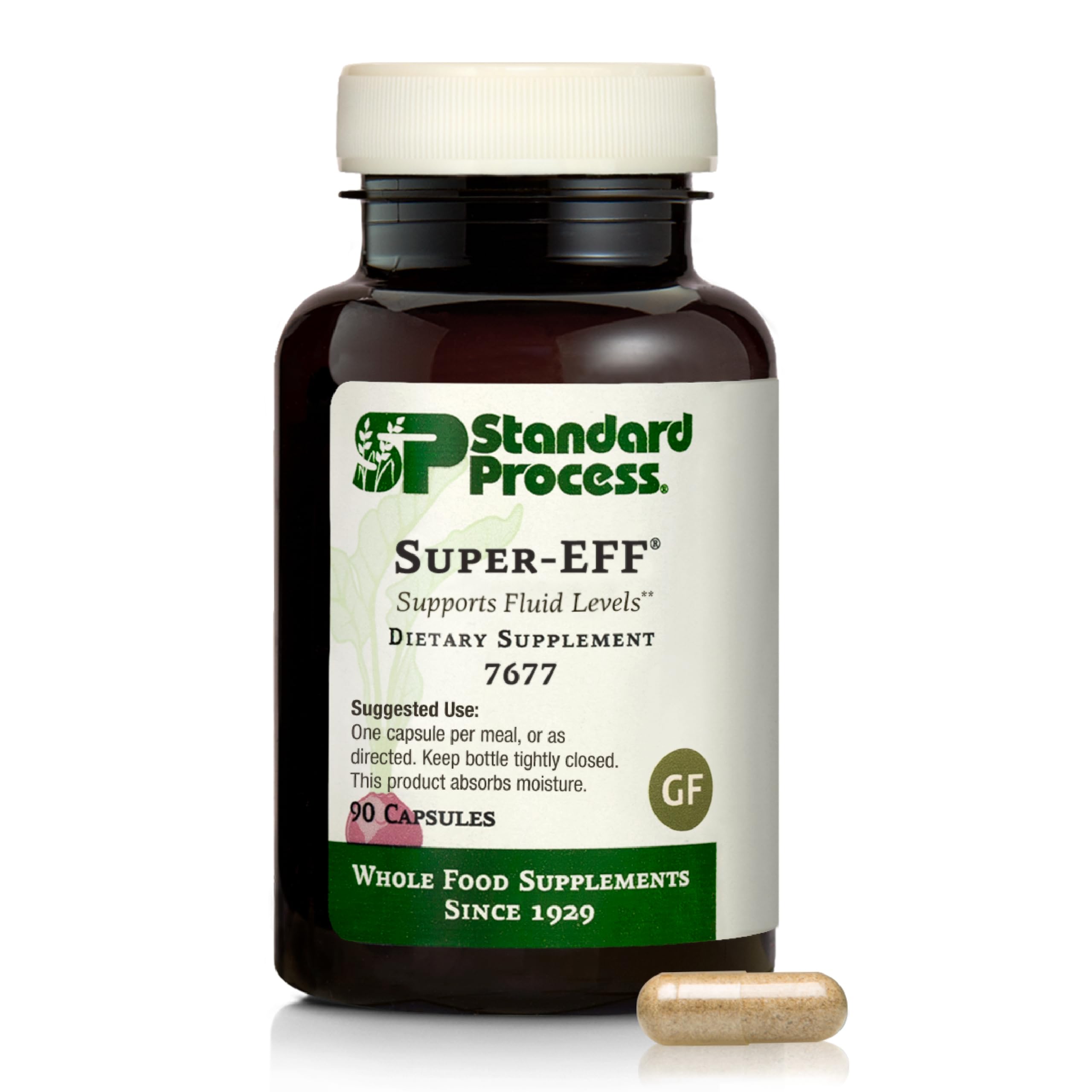 Standard Process Super-EFF: bouteille de 90 capsules prête à soutenir l'énergie à partir d'ingrédients complets.
