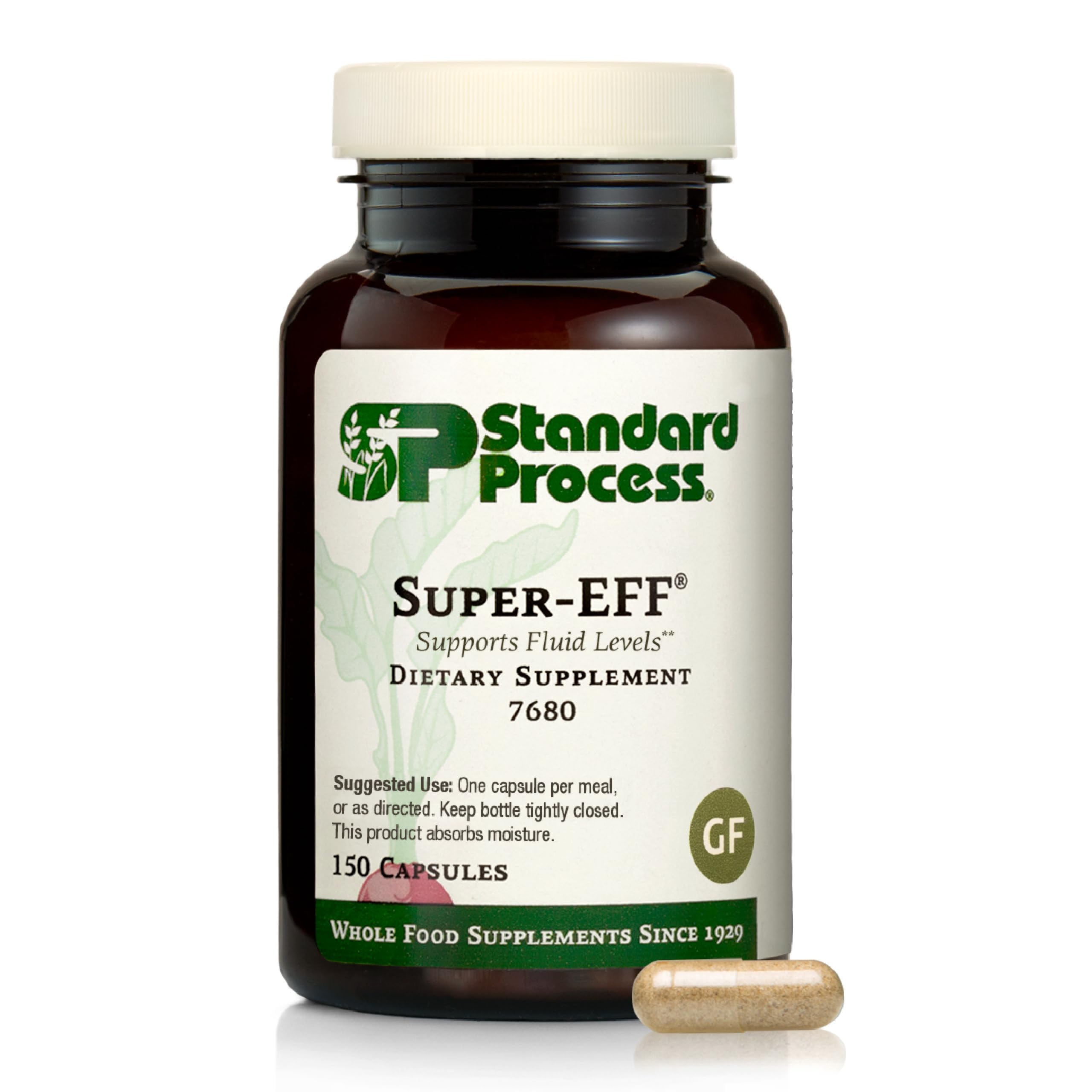 Bouteille Standard Process Super-EFF avec étiquette, potentiel soutien du niveau hydrique.
