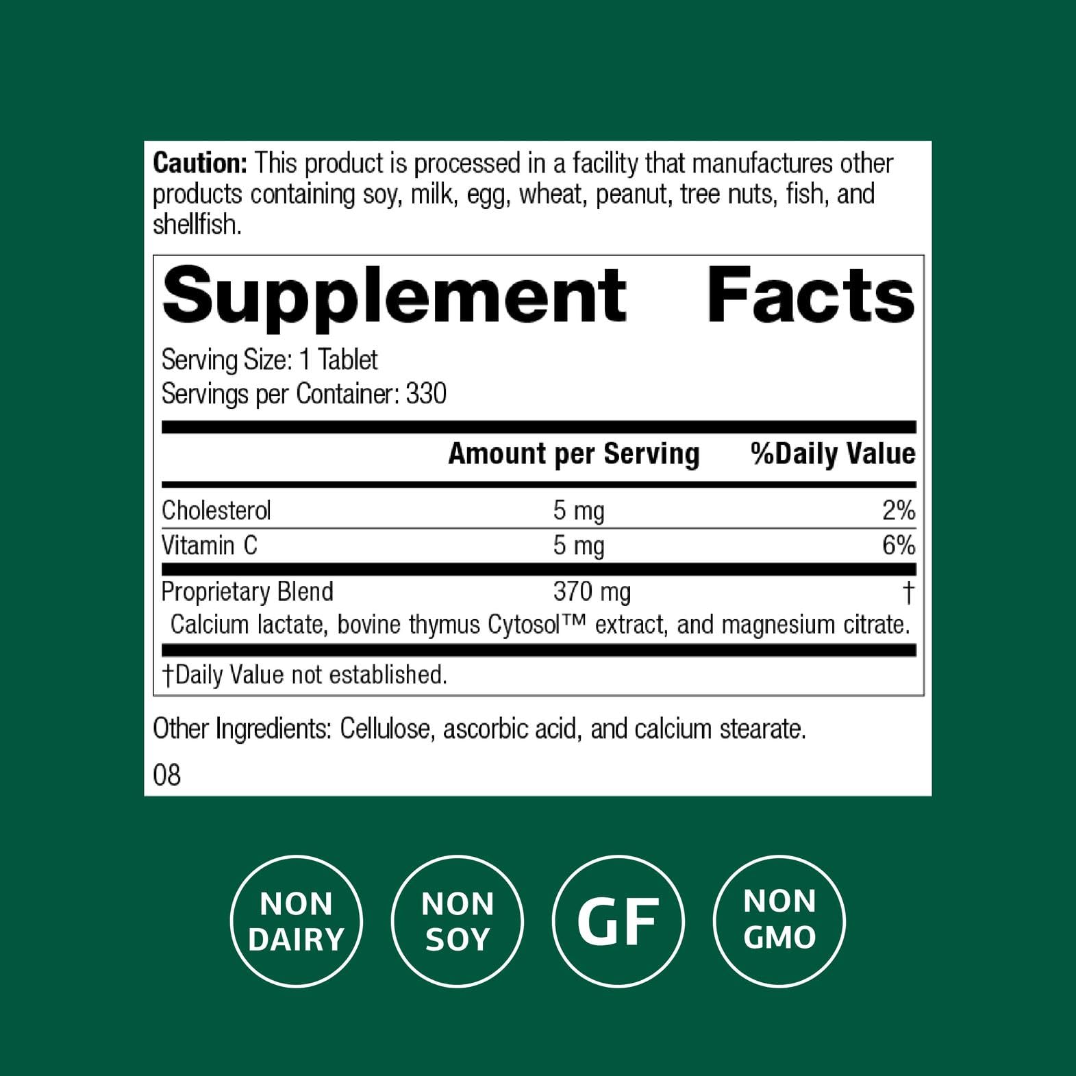 Thymex Cytosol met en avant des nucléotides et peptides caractéristiques.