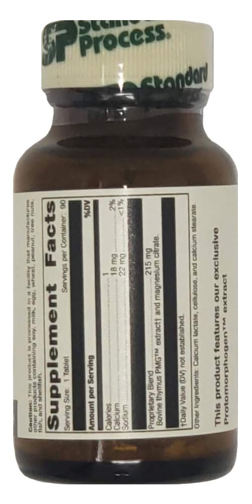 Standard Process Thymus PMG comprimés – boîte pratique pour prise régulière