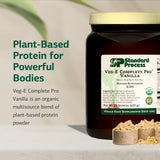 Standard Process Veg-E Complete Pro, mélange protéines végétales biologiques et acides aminés.