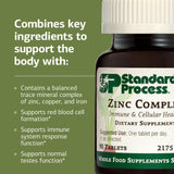 Standard Process Zinc Complex – photo sur bureau, usage quotidien possible pour l’énergie cellulaire.