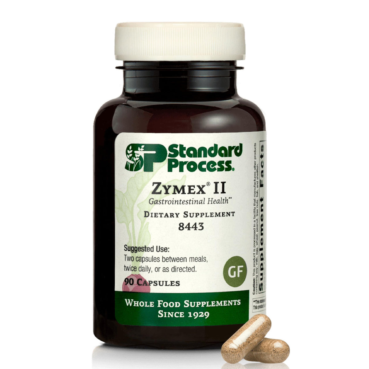 Standard Process Zymex II – bouteille et capsules, soutien possible à l’intestin sain.