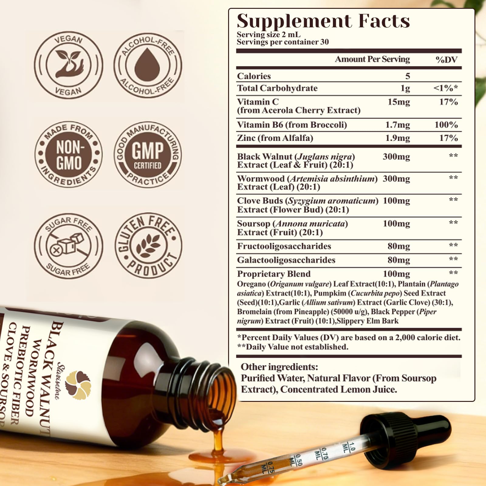Starisetme Utilisation Quotidienne Absinthe Noix-Noire: accompagnement bien-être durable.