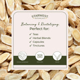 starwest-botanicals astragalus racine seche: prête à mijoter dans bouillons et soupes.