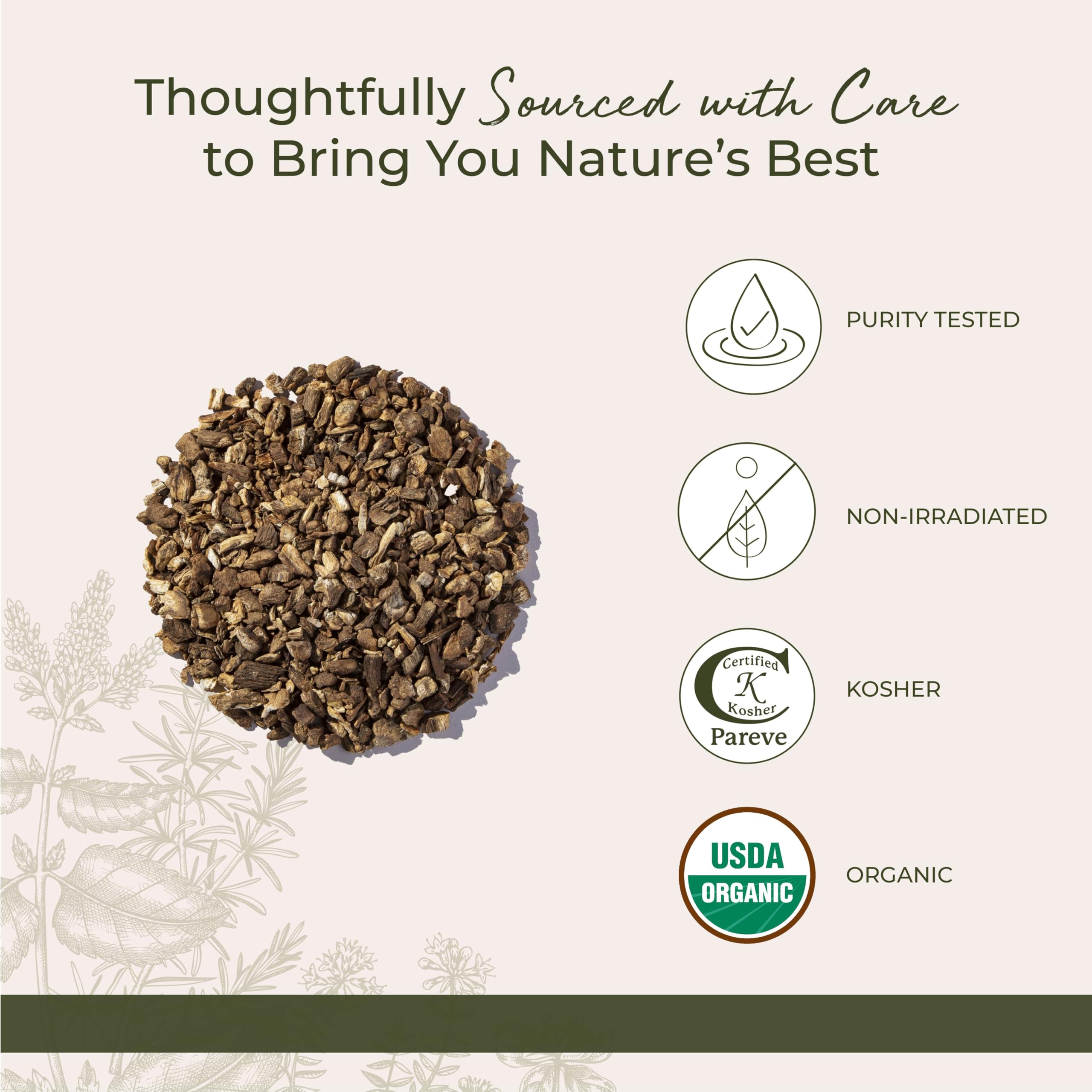 Starwest Botanicals Bardane utilisée dans soupes et ragoûts pour enrichir le plat.