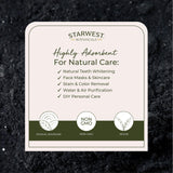 Starwest Botanicals Charbon Actif Poudre Masque Visage absorbant et purifiant
