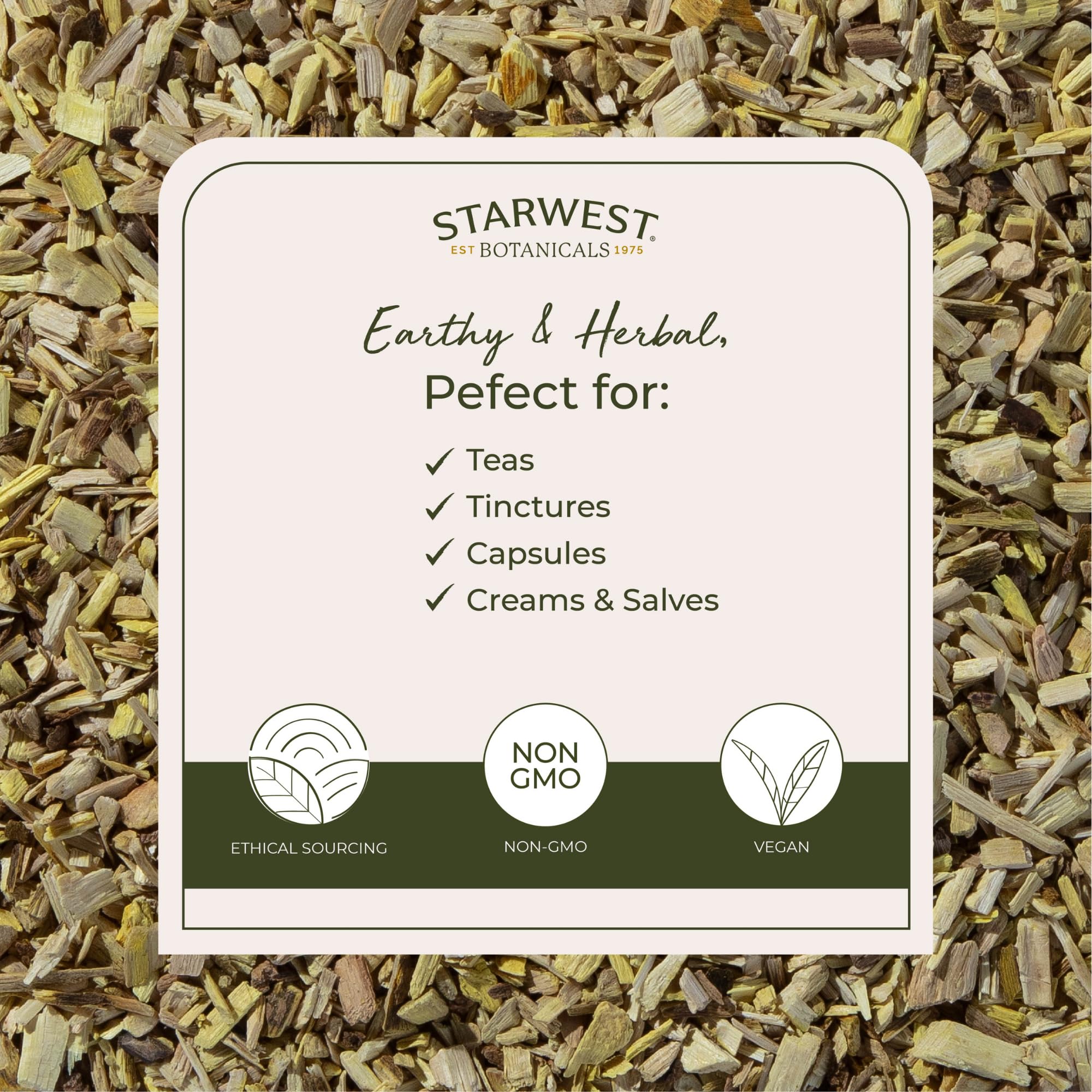 Starwest Botanicals gros plan racine Oregon Grape pour remèdes naturels.