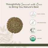 Starwest Botanicals Origan au parfum intense, utilisation idéale pour pizzas et plats italiens.