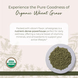 Starwest Botanicals Poudre de Blé Bio se mélange facilement dans un jus rafraîchissant.