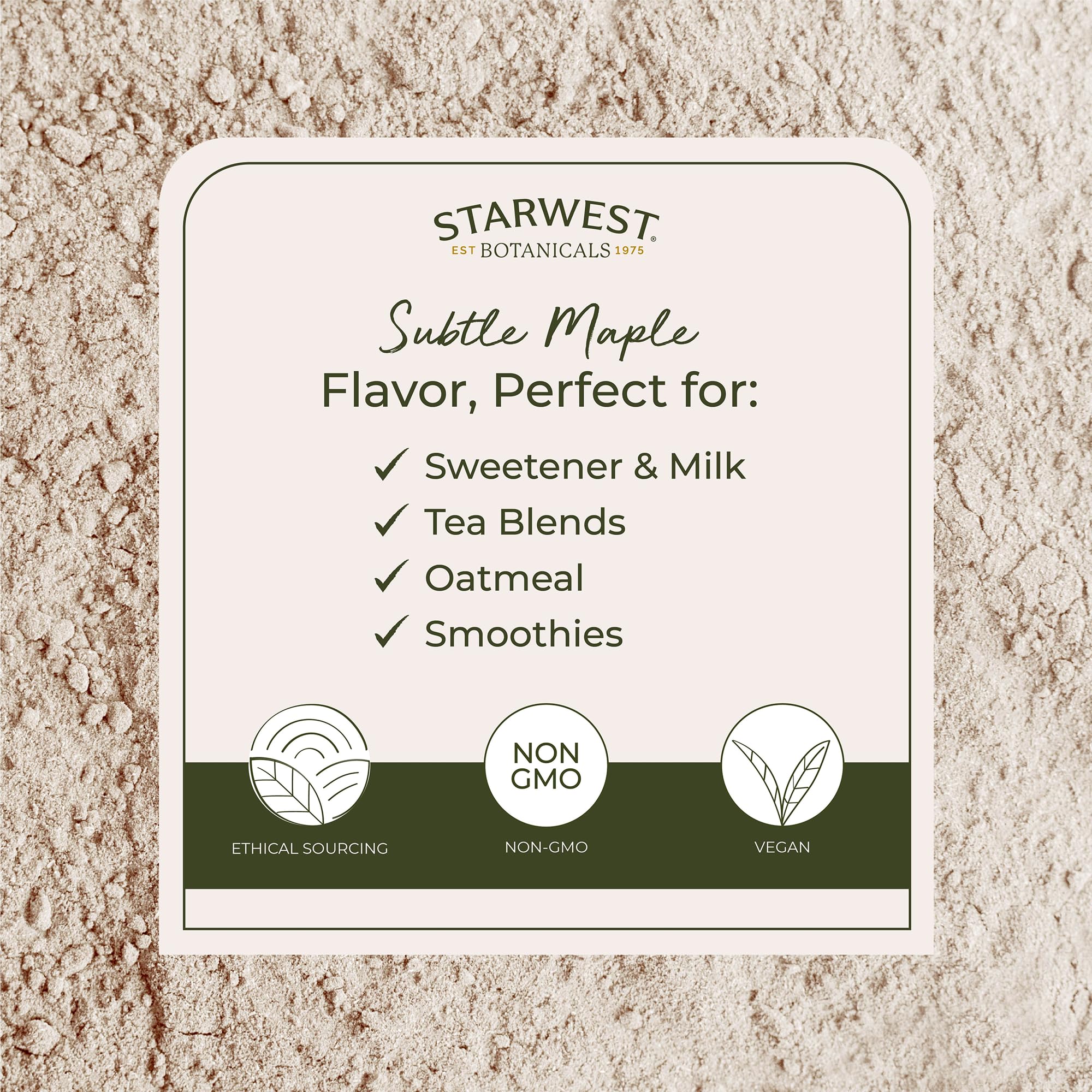 Starwest Botanicals Poudre d’écorce d’orme glissant dans sachet hermétique prêt à l’emploi.