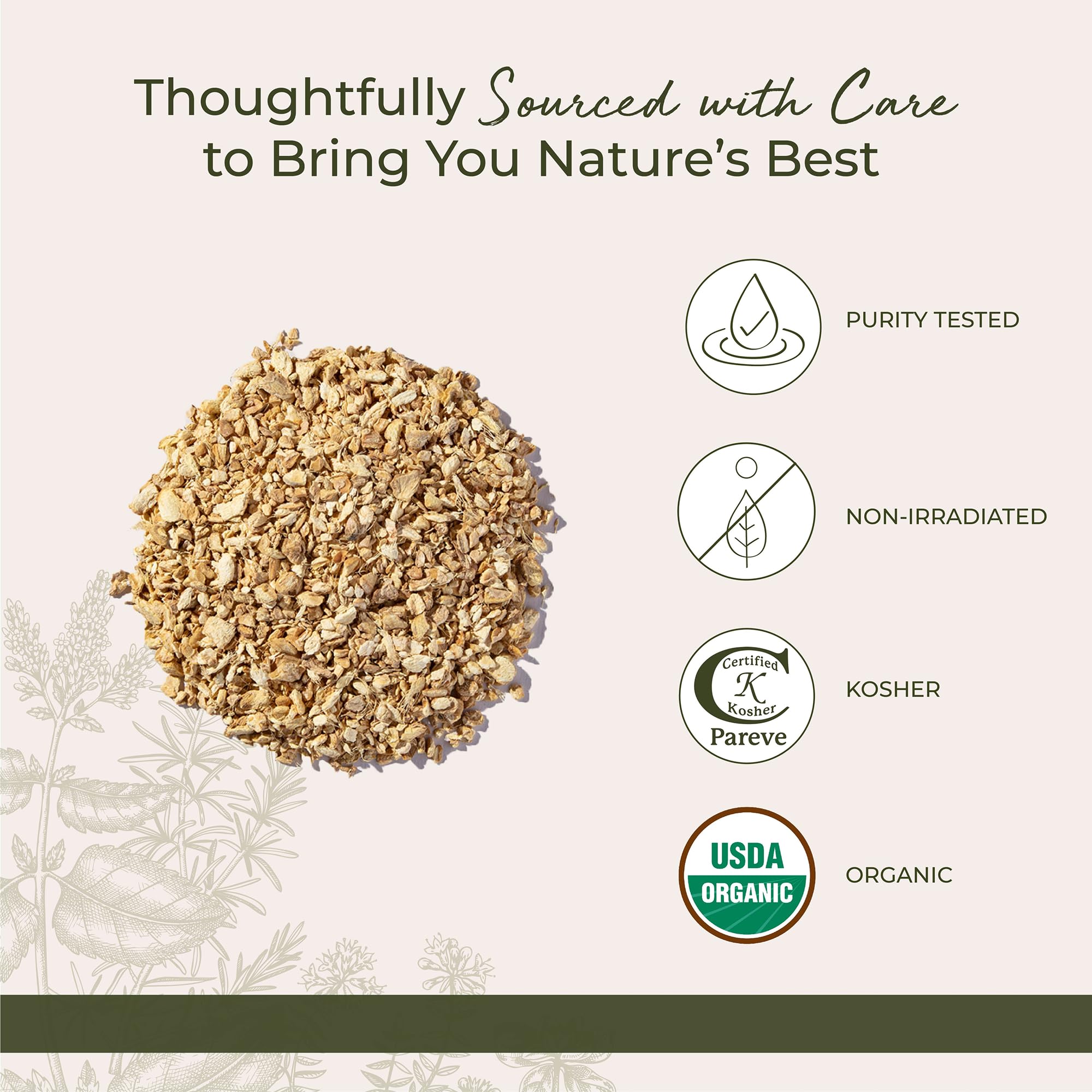 Gingembre Starwest Bio prêt à infuser dans des boissons aromatisées.