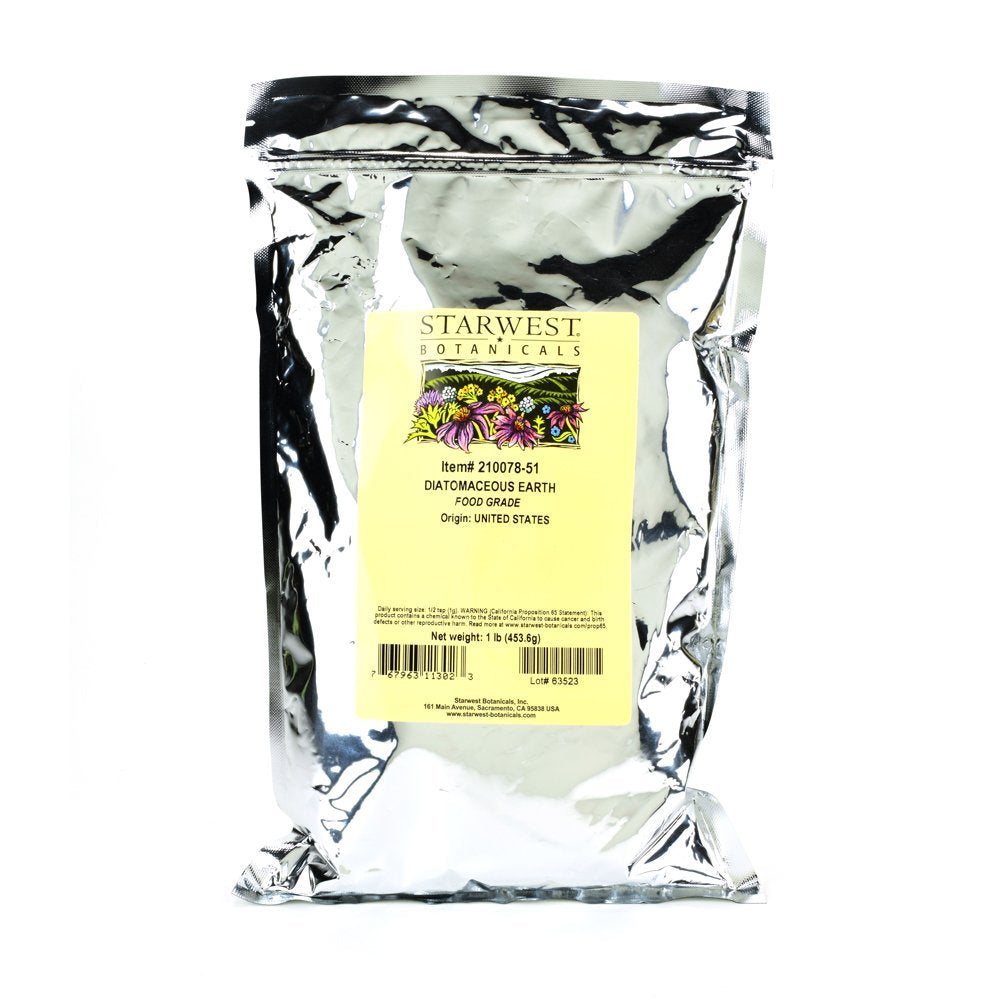 Starwest Botanicals Terre de diatomée en emballage, usage quotidien possible comme complément alimentaire