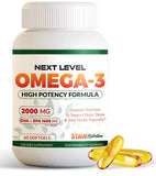 STAW Nutrition Next Level Omega-3 : bouteille de gélules faciles à avaler