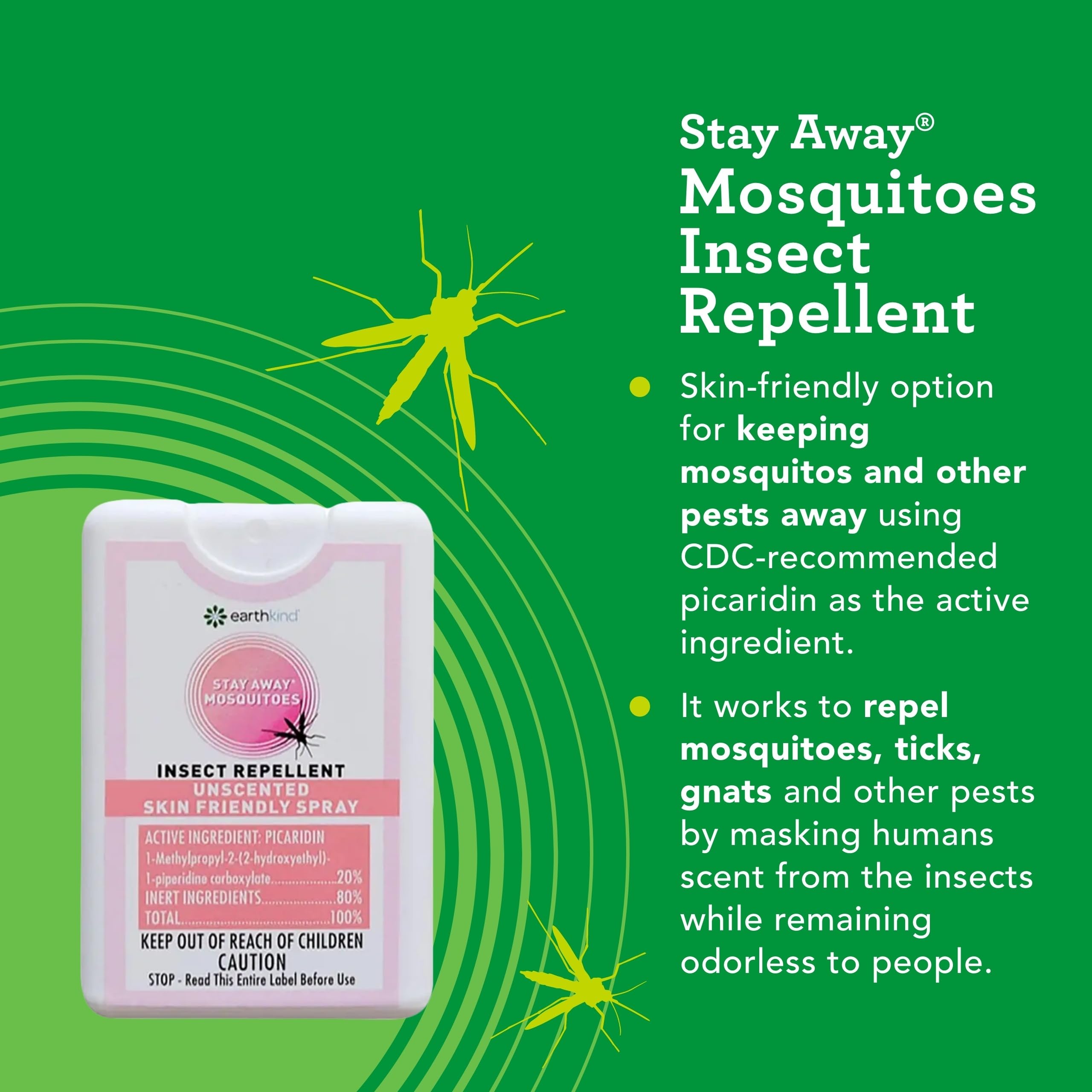 EarthKind Stay Away Picaridin offre une protection jusqu’à 14h dans diverses situations.
